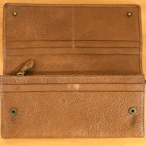 MULBERRY Continental Plaque Wallet--Oak Veg Tan - Picture 3 of 8